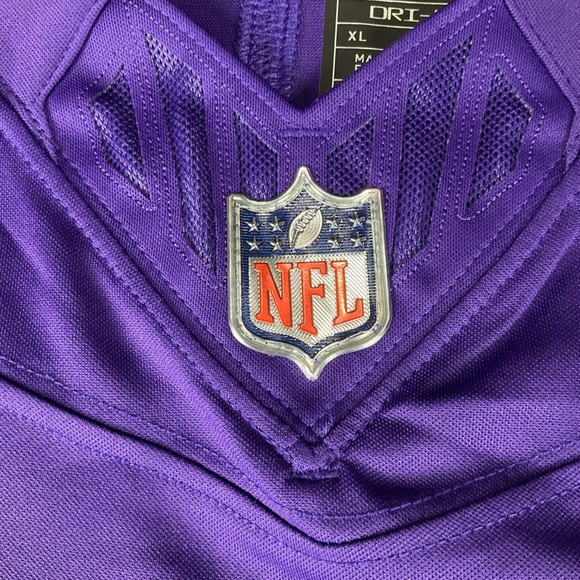 Justin Jefferson Nike On Field Minnesota Vikings Mens XL Purple NFL Jersey - Picture 6 of 13